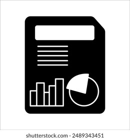 diseño de iconos de Vector de informes simples