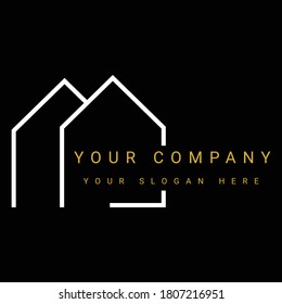 Simple Residencial Home Logo Stock Vector for any Real Estate Company