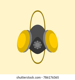 Simple Respirator Mask Vector Illustration Graphic Design