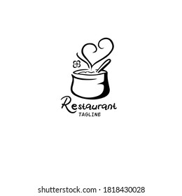 Simple restaurant logo design template