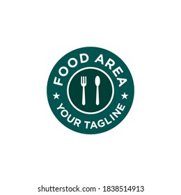 El logotipo de un restaurante sencillo. Logo del restaurante con iconos de cuchara y tenedor