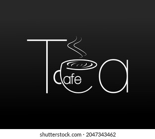 simple restaurant logo for tea cafe