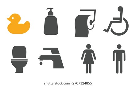 simple restroom vectors illustration. restroom things