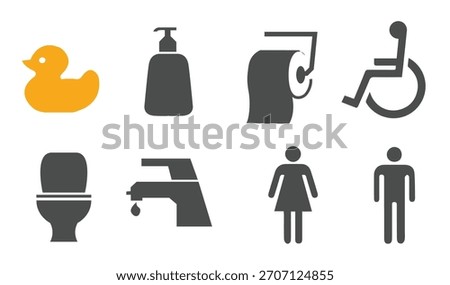 simple restroom vectors illustration. restroom things
