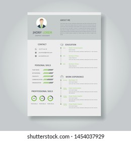 Simple resume / cv green design template