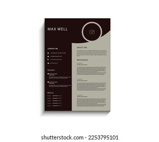 simple resume deisgn template 2023