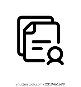 Simple Resume icon. The icon can be used for websites, print templates, presentation templates, illustrations, etc