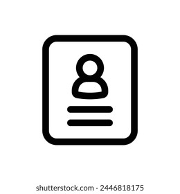 Simple Resume line icon isolated on a white background