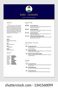Simple Resume Template Design for Jobs Applications