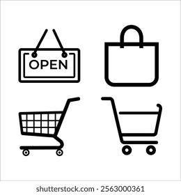 Simple Retailer and Shopping Icons