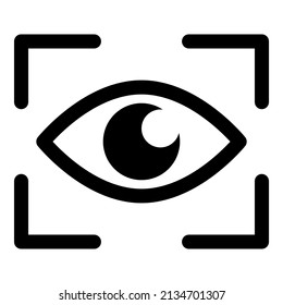 icono de barrido de retina simple, trazo editable que mejor se utiliza para aplicaciones web o banners