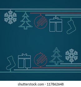 Simple Retro Christmas Background