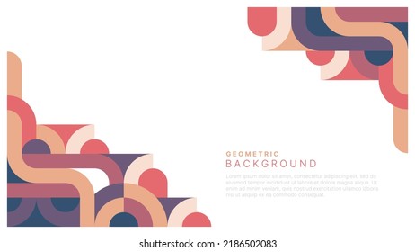 Simple retro colorful geometric background