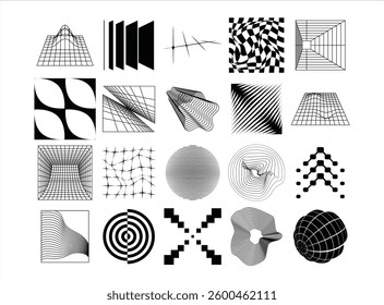 Simple Retro Futuristic Vector Set