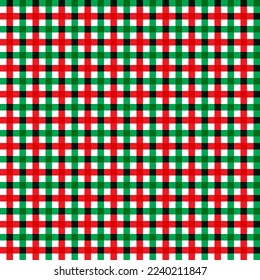 Simple retro geometric Christmas pattern. Traditional colors. New Year theme. Winter endless texture can be used for printing onto fabric and paper or scrap booking.
