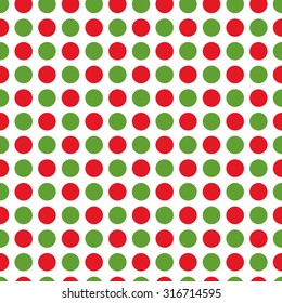 Simple retro geometric Christmas pattern. Traditional colors.Background can be copied without any seams. Vector winter endless texture can be used for printing onto fabric and paper or scrap booking. 
