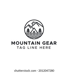 Simple Retro logo design for Mountaineering gear or activity