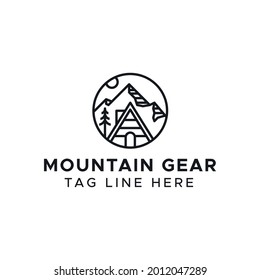 Simple Retro logo design for Mountaineering gear or activity