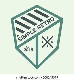 Simple Retro Logo Template Stock Vector (Royalty Free) 308245379 ...