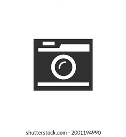 simple retro minimalist camera trend icon design