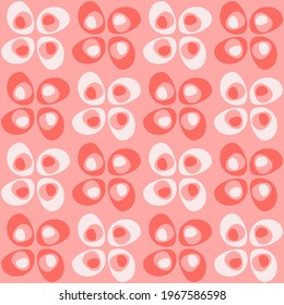 Simple retro seamless pattern for web, advertising, textiles, prints and any design projects. Rounded shapes will decorate any surface or thing and make it attractive.