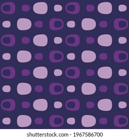 Simple retro seamless pattern for web, advertising, textiles, prints and any design projects. Rounded shapes will decorate any surface or thing and make it attractive.
