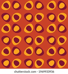 Simple retro seamless pattern for web, advertising, textiles, prints and any design projects. Rounded shapes will decorate any surface or thing and make it attractive.