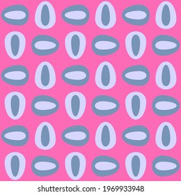 Simple retro seamless pattern for web, advertising, textiles, prints and any design projects. Rounded shapes will decorate any surface or thing and make it attractive.
