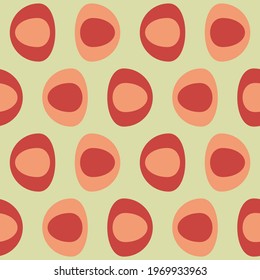 Simple retro seamless pattern for web, advertising, textiles, prints and any design projects. Rounded shapes will decorate any surface or thing and make it attractive.
