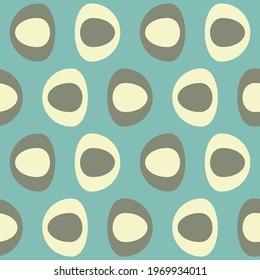 Simple retro seamless pattern for web, advertising, textiles, prints and any design projects. Rounded shapes will decorate any surface or thing and make it attractive.