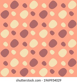 Simple retro seamless pattern for web, advertising, textiles, prints and any design projects. Rounded shapes will decorate any surface or thing and make it attractive.