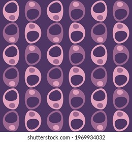 Simple retro seamless pattern for web, advertising, textiles, prints and any design projects. Rounded shapes will decorate any surface or thing and make it attractive.