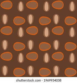 Simple retro seamless pattern for web, advertising, textiles, prints and any design projects. Rounded shapes will decorate any surface or thing and make it attractive.