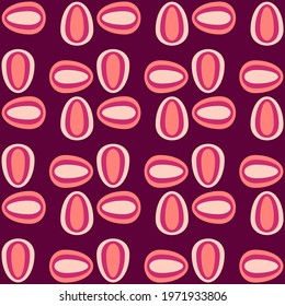 Simple retro seamless pattern for web, advertising, textiles, prints and any design projects. Rounded shapes will decorate any surface or thing and make it attractive.