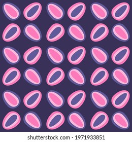 Simple retro seamless pattern for web, advertising, textiles, prints and any design projects. Rounded shapes will decorate any surface or thing and make it attractive.