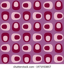 Simple retro seamless pattern for web, advertising, textiles, prints and any design projects. Rounded shapes will decorate any surface or thing and make it attractive.