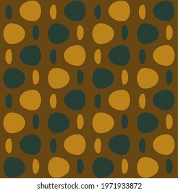 Simple retro seamless pattern for web, advertising, textiles, prints and any design projects. Rounded shapes will decorate any surface or thing and make it attractive.