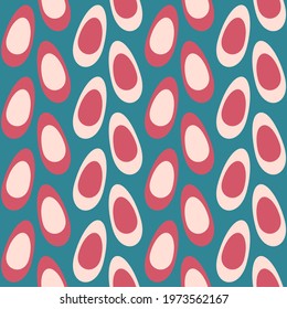 Simple retro seamless pattern for web, advertising, textiles, prints and any design projects. Rounded shapes will decorate any surface or thing and make it attractive.