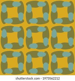 Simple retro seamless pattern for web, advertising, textiles, prints and any design projects. Rounded shapes will decorate any surface or thing and make it attractive.