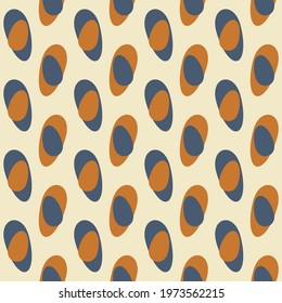 Simple retro seamless pattern for web, advertising, textiles, prints and any design projects. Rounded shapes will decorate any surface or thing and make it attractive.