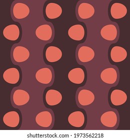 Simple retro seamless pattern for web, advertising, textiles, prints and any design projects. Rounded shapes will decorate any surface or thing and make it attractive.