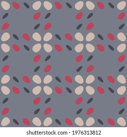 Simple retro seamless pattern for web, advertising, textiles, prints and any design projects. Rounded shapes will decorate any surface or thing and make it attractive.