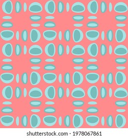 Simple retro seamless pattern for web, advertising, textiles, prints and any design projects. Rounded shapes will decorate any surface or thing and make it attractive.