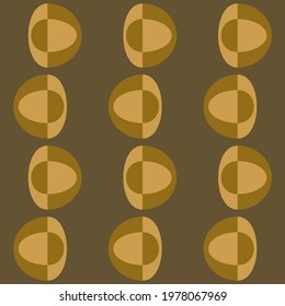 Simple retro seamless pattern for web, advertising, textiles, prints and any design projects. Rounded shapes will decorate any surface or thing and make it attractive.