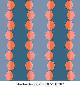 Simple retro seamless pattern for web, advertising, textiles, prints and any design projects. Rounded shapes will decorate any surface or thing and make it attractive.