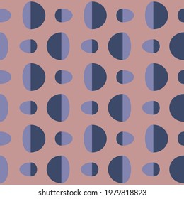 Simple retro seamless pattern for web, advertising, textiles, prints and any design projects. Rounded shapes will decorate any surface or thing and make it attractive.