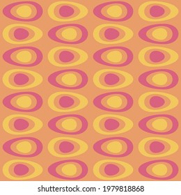 Simple retro seamless pattern for web, advertising, textiles, prints and any design projects. Rounded shapes will decorate any surface or thing and make it attractive.