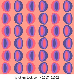 Simple retro seamless pattern for web, advertising, textiles, prints and any design projects. Rounded shapes will decorate any surface or thing and make it attractive.