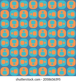 Simple retro seamless pattern for web, advertising, textiles, prints and any design projects. Geometric shapes will decorate any surface or thing and make it attractive.