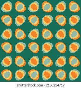 Simple retro seamless pattern for web, advertising, textiles, prints and any design projects. Rounded shapes will decorate any surface or thing and make it attractive.